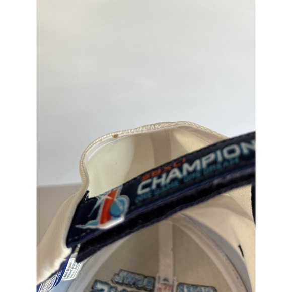 Indianapolis Colts 2007 NFL SUPER BOWL XLI Champions Locker Room Hat Strapback - Picture 9 of 10